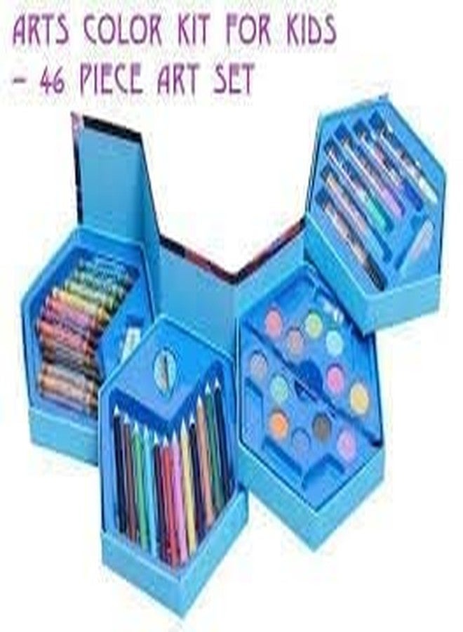YOPRAM Dharam Creation Sales Multicolour Art Box with Colour Pencil, Crayons, Water Colour, Sketch Pens - Pack of 46 Pieces Color Kit - Image 5